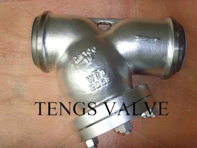 China Ansi Bw Ends Cast Steel Bolted Cover Y Strainer, Carbon Steel Butt Welding Y Type Filter for sale