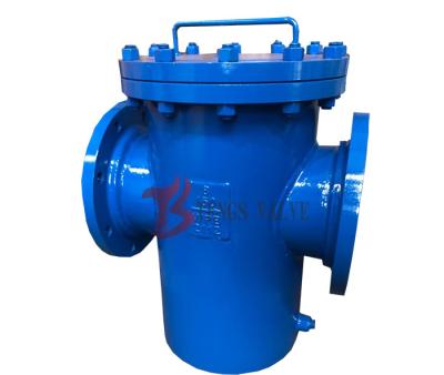 China Basket Type Strainer CS Carbon Steel WPB Basket Filter ANSI 150LB Flanged RF Ends Suitable for Pump for sale