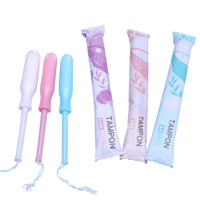 China Vaginal Clean Point Tampon 100% Organic Cotton Organic Tampons With Applicator Bpa Free Plastic Tampon For Wholesale for sale