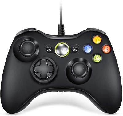 China Wired Dual Vibration Xbox 360 Controller for Microsoft Xbox 360 and Slim/PC Windows 10/8/7 (Black) for sale