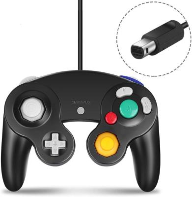 China ABS Gamecube Controller Compatible With Nintendo Gamecube And Wii U Classic Wired Controller NGC Gamepad Joystick Black for sale