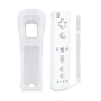 China ABS Wii Remote Wireless Controller with Triaxial Motion Sensor for Nintendo Wii/Wii U - with Silicone Case and Wrist Strap for sale