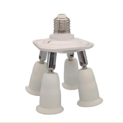 China E27 Electric Lamp Socket 360 Degree Rotating E27 Up To E27 Bulb Bracket Converter Dispenser Adjustable Base for sale