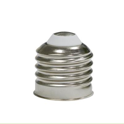 China Nickel Plated Full Screw E27 Iron Wire Adapter Light Bulb Adapter Socket for sale