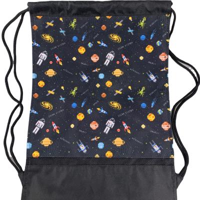 China 2021hotsale custom sport waterproof gymbag backpack school bag drawstring polyester webbing unisex oxford CR cartoon waterproof nylon nylon for sale