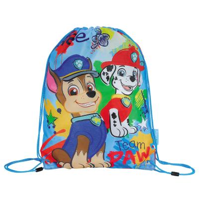 China PAW School Backpacks Kids Birthday Party Drawstring Bag Waterproof Nylon Factory Travel Storage Package Cartoon BSCI SEDEX for sale