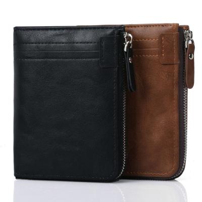 China New Fashionable Casual PU Men's Wallet Multi Card Position Zipper Multi-Clip Clip for sale