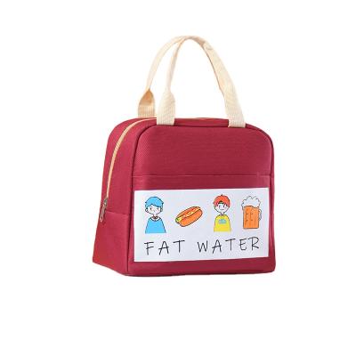 China Pack Food Cartoon Lunch Bag Polyester Lunch Bag Portable Large Capacity Thermal Insulation Cheap Waterproof Bag for sale