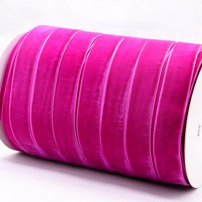 China Wholesale Recyled Changyuan Ribbon Stock 9/10/15/20/25/38/50 Mm Solid Color Single Double Face Velvet Red Nylon Striped Ribbon Roll for sale