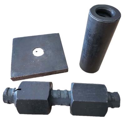 China Ground Soils Post Tension Fully Threaded Rock Bolt Anchor Rod Soil Nails Steel Rebar Coupler And Nut for sale