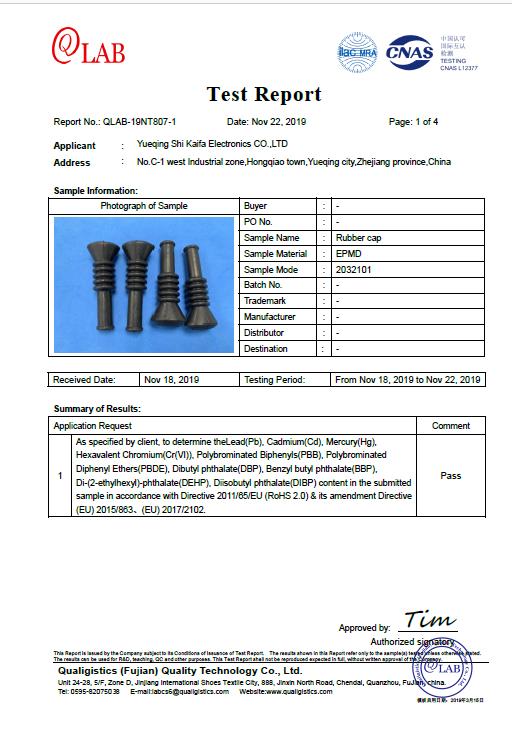 RoHS - Yueqing Kaifa Electronics Co., Ltd.