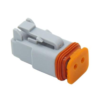 China German DT04-2P 2 Way Automotive Gray Color Waterproof IP67 Male Connector for sale