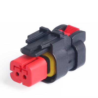 China Waterproof-Auto Part Waterproof-Auto Female Black Sheath Connector 2 Way Connector 2 Way Connector for sale