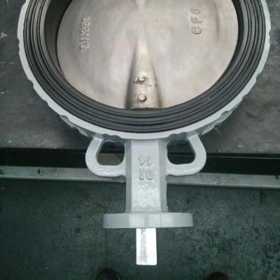 China General DN250 10 inch fluororubber seat FKM stainless steel wafer butterfly valve rubber bareshaft valve for sale