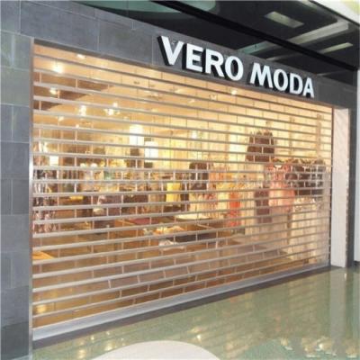 China Waterproof Shops Show Commercial Polycarbonate Rolling Shutter Sliding Door for sale