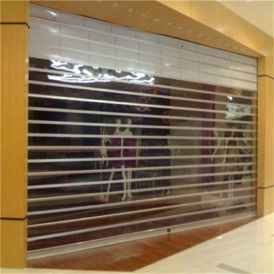 China motorized polycarbonate roller shutter rolling door for shop / transparent plastic rolling door for sale