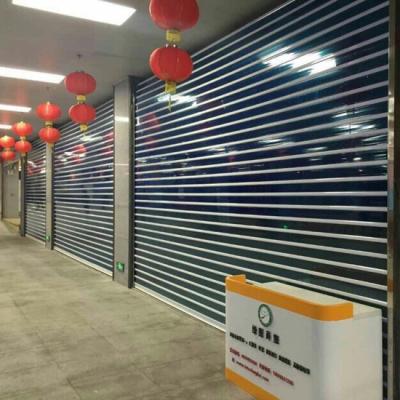 China Transparent Polycarbonate Rolling Shutter Rolling Door/Shop Door Design/PVC Front Door for sale