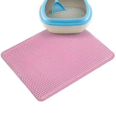 China Viable Litter Mat Double Layer Eva Pet Litter Tray Litter Filter Mat Cat Scratching Mat Pet Supplies for sale