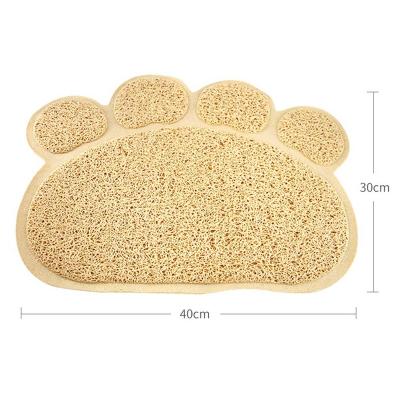 China Hot Selling Viable Cats Mess Trapping Mats Pads 30*40cm PVC Elastic Fiber Mats For Cats Litter Boxes Dropship for sale