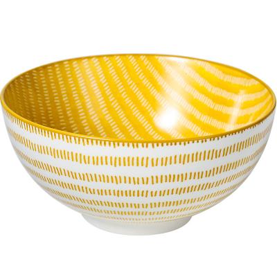 China 6 Inch Creative Rice Bowl Viable Color Ceramic Tableware Underlay Bowl for sale