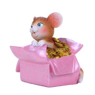 China Lovely Europe Polyresin Piggy Bank High Quality Mouse Design For Kids for sale