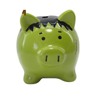 China Money saving box hand painting ceramic piggy bank, ceramic coin bank, ceramic piggy banks for sale