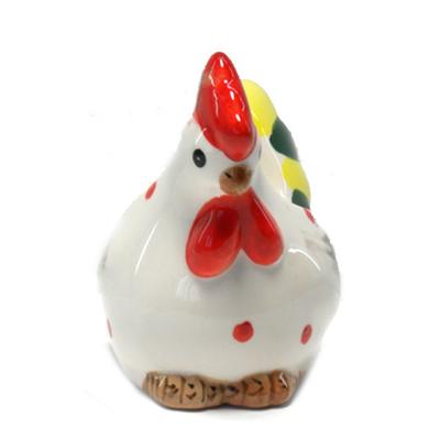 China Sustainable Rooster Unique Design Ceramic Egg Cup Holder For Kitchen Utensil for sale