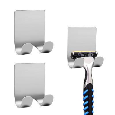 China Whosale Hanger Stainless Steel Shaver Viable Men's Razor Shaving Rack Holder for Bathroom Shower Towel Hook for sale