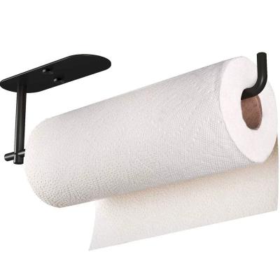 China Modern Black Stainless Kitchen Paper Towel Rack Paper Holder for sale