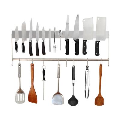 China Stored Wall Mounted Magnetic Knife Holder With Rod And Hook For Magnetic Kitchen Knife Block for sale