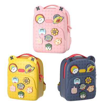 China Diy Sticking Toddler Kindergarten Toddler EVA Toddler Backpack And Toddler Backpack 8 DIY School Applique Best Preschool Gift PVC for sale