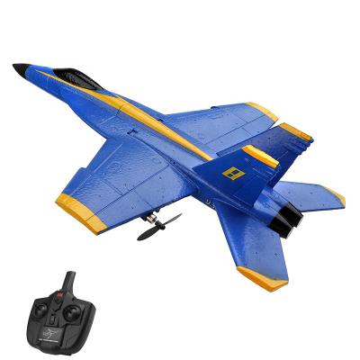 China 6 Flat 2.4G Models F18 Gyros RC Glider Plane War Plane 6 Fighter Plane Foam RC Toy Plane for sale