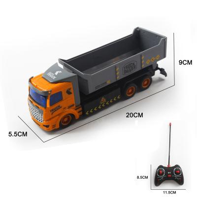 China With Light Effect Style 4CH Urban Infrared Remote Control Dump Truck With Basket With Lights Boys Favorite Toy Trucks for sale