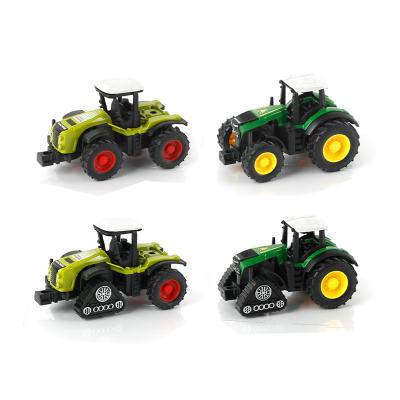 China Toy Kid Pull Back Car Diecast Toys Farm Tractor Model Toy Die Cast Alloy Metal Set Cars Farm Trucks Vehicles Toy for sale