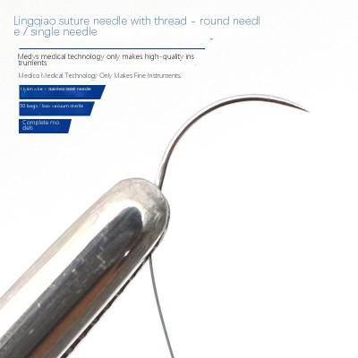 China Surgical Needle and Suture Needle Surgical Prices Suture Tying Machine Surgical Suture Thread with Needle Price Straight Bend for sale