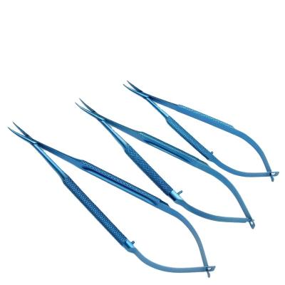 China Straight/Curved Needle Holding Forceps Grip Needle Holder Eyebrow Spring Scissors Ophthalmic Round Straight Bend/Spring Eye Scissors for sale