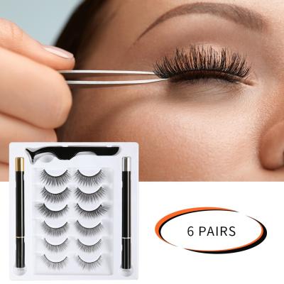 China No magnet no glue no magnetic eyelashes set 3d mink eyelashes set eyelash set with glue for sale