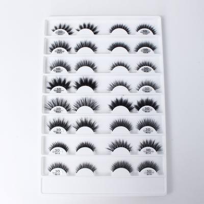 China Mink Fur Eyelashes 3D False Eyelashes Premium Silk Mink Silk Strip Reusable Fiber Eyelash Lashes for sale