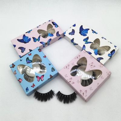 China Wholesale Cruelty Free Vegan 3d 100% Silk Fiber Crisscross Lashes Unique Private Label Packaging Faux Mink Eyelashes for sale