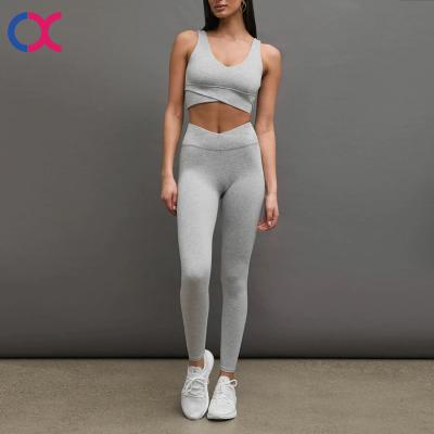 China Breathable Customizable Logo Gym Sport Sets Suit Yoga Sets Two Piece Set High Quality For Women for sale