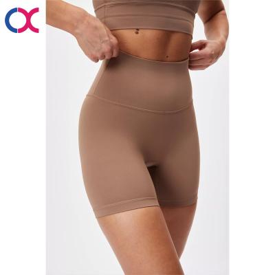 China Wholesale Breathable Fitness Women's High Waist Well Stretch Yoga Shorts Quick Dry Soft Nylon Blend Sports Shorts for sale