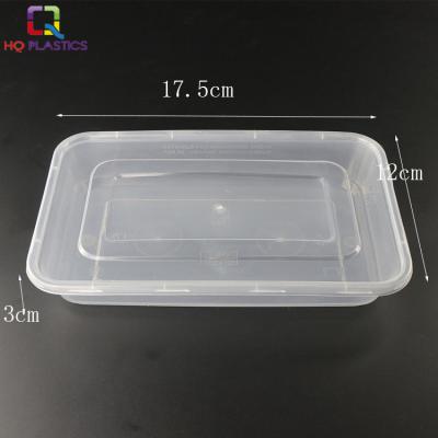 China Transparent PP Rectangle Microwavable Plastic Tub With Lids for sale