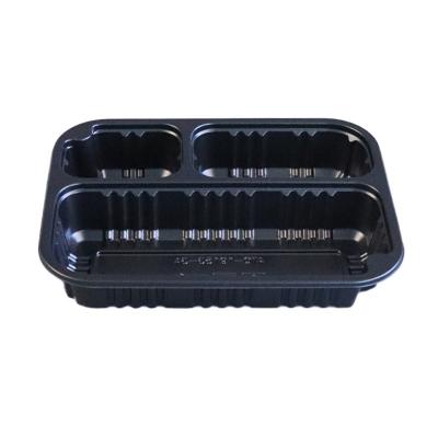 China PP 3 Compartment Takeaway Microwavable Disposable Lunch Box for sale