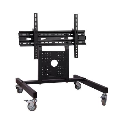 China Inch 32-55 Inch Surveillance Display Stand Size Cold Rolled Steel Trolley Low Rolling TV Mount Stand Trolley for sale