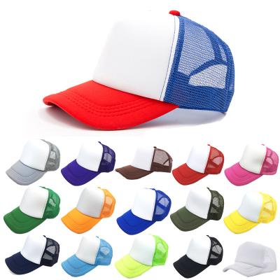 China Wholesale Distressed Blank Mesh Trucker Baseball Cap Custom White Logo Trucker Dad Hat Sale 5 Panel Dad Hat COMMON Hot Style New Full for sale