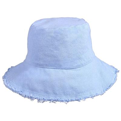 China Picture factory desigen outdoor plain plain sun bucket finished custom hat for sale