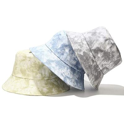 China Custom Picture Fashion Design Tie Dye Printing Colorful Tie Dye Fisherman Hat Personalized Bucket Hat for sale