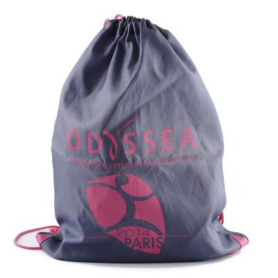 China Waterproof Custom Sport Drawstring Backpack Printing Polyester Sports Backpack Bag for sale