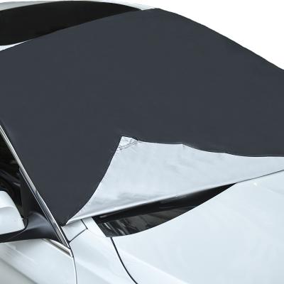 China Heavy Duty Hot Foldable Sunshade Half Protector Magnetic Snow Sale Car Windshield Cover For Ice And Snow for sale