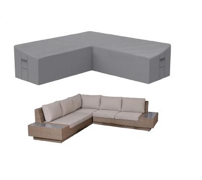 China 600D Outdoor Waterproof Sofa V-Shaped Patio Sectional Sofa Cover Home Decoration Protector/Loveseat/Bench Furniture Cover With Air Vent for sale